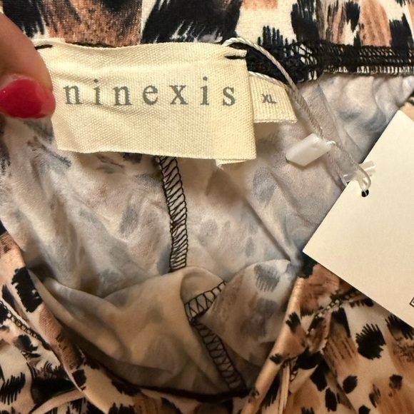 NWT Women’s Black Brown Animal Print Jogger Lounge Pant XL - Picture 4 of 4